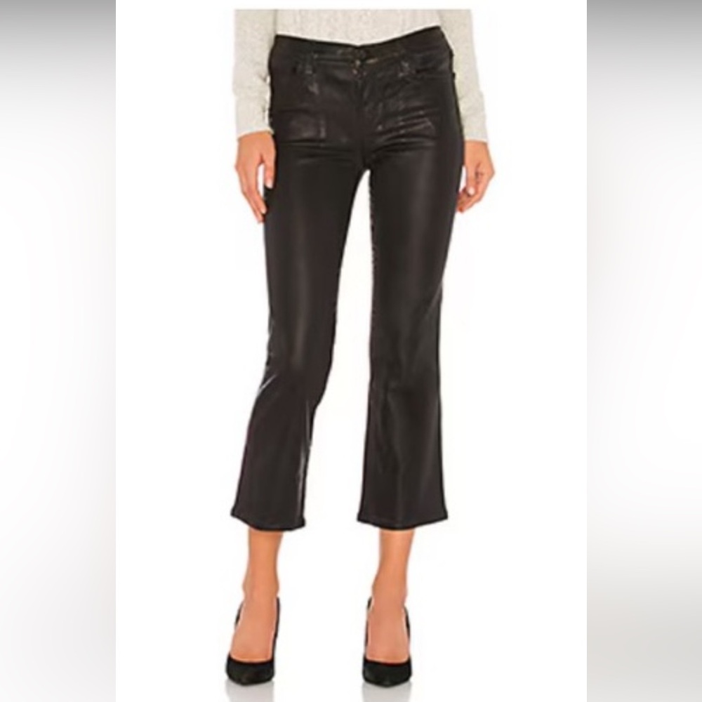 J Brand Selena Mid Rise Crop Boot (Size 26) in Coated Black